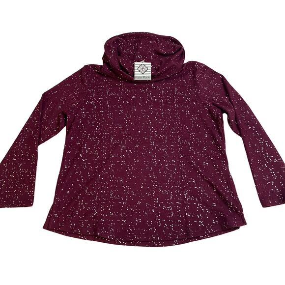 katepark womens top sweater Turtleneck sparkle dazzle statement camp Artsy Girly - Picture 1 of 9